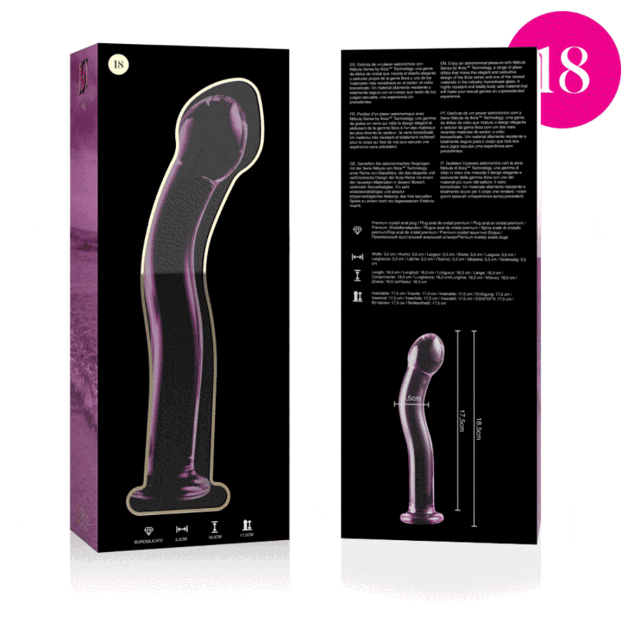 GLASS DILDO BOROSILICATE 18 1