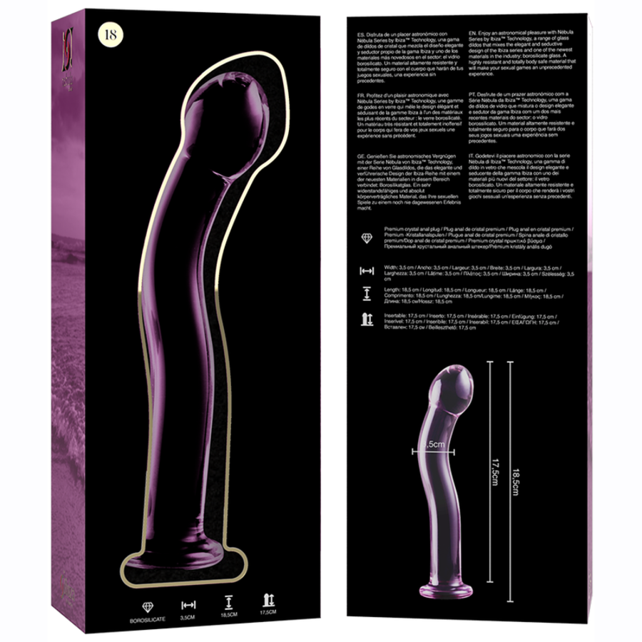 GLASS DILDO BOROSILICATE 18 9