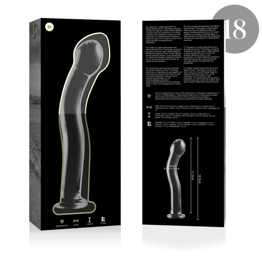 GLASS DILDO BOROSILICATE 18 2