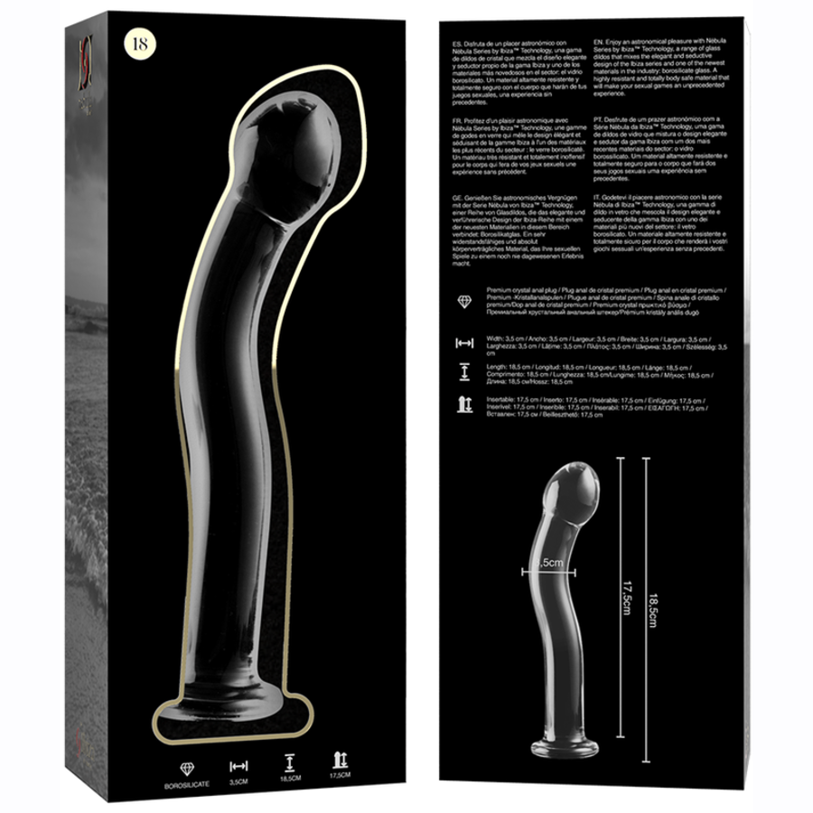 GLASS DILDO BOROSILICATE 18 10