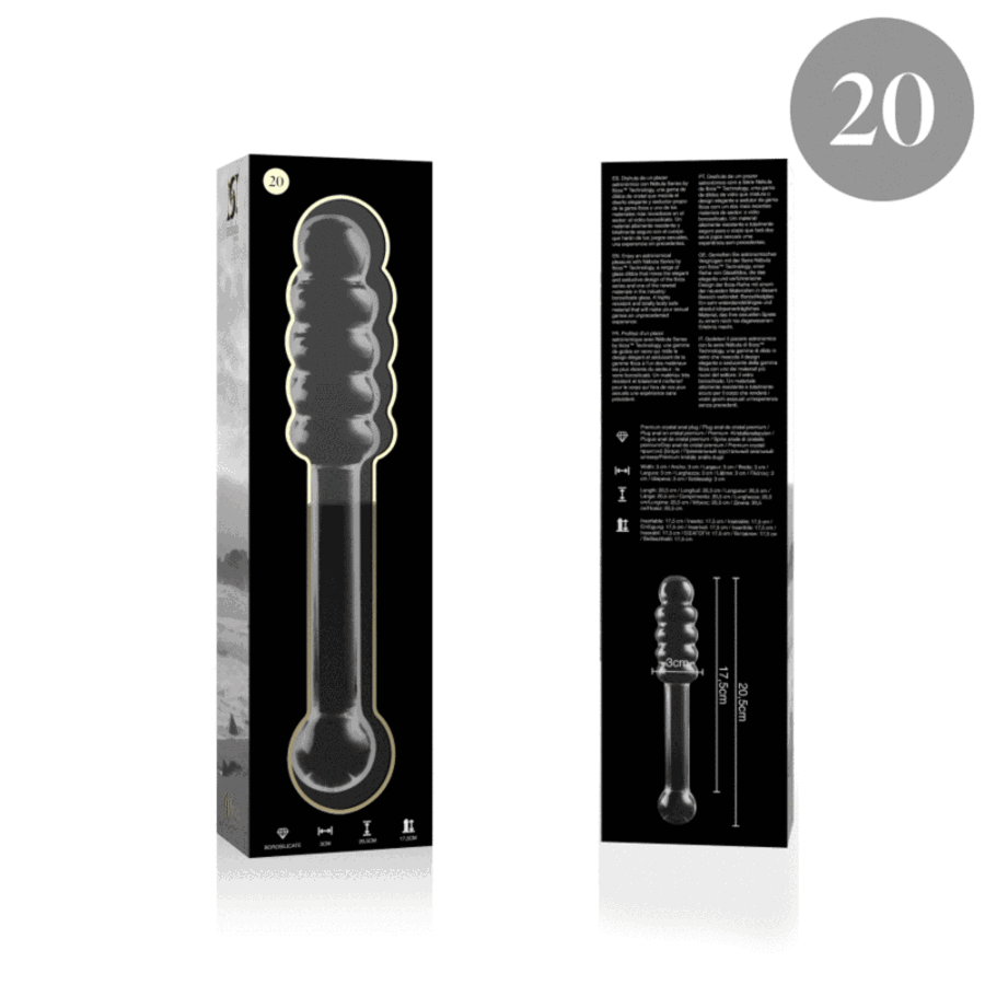 GLASS DILDO BOROSILICATE 20 2