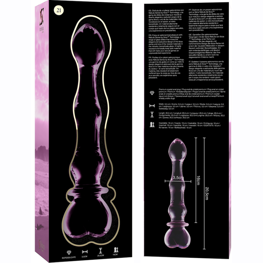 GLASS DILDO BOROSILICATE 21 9