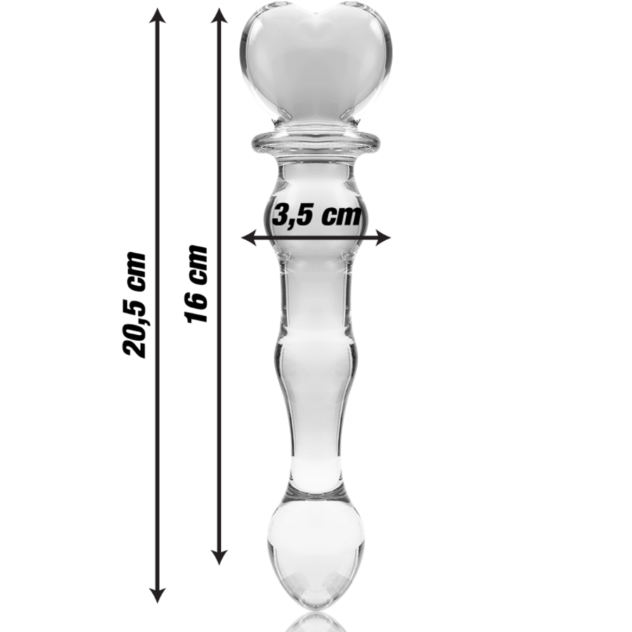 GLASS DILDO BOROSILICATE 21 8
