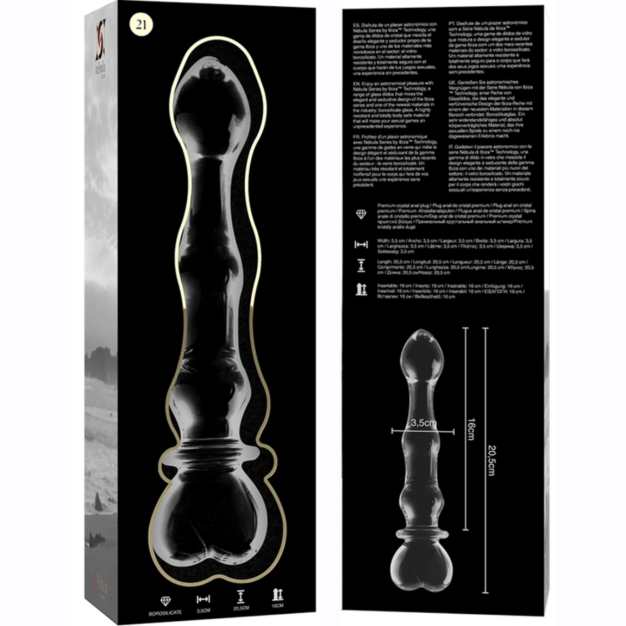 GLASS DILDO BOROSILICATE 21 10