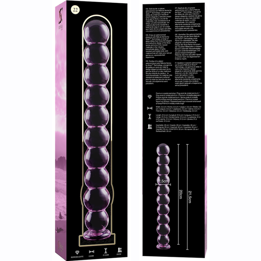 DILDO CRISTAL BOROSILICATO 22 9