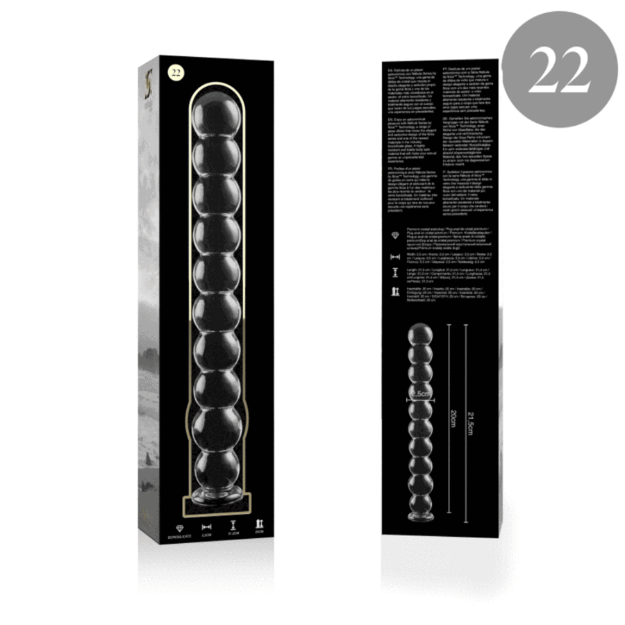 DILDO CRISTAL BOROSILICATO 22 2