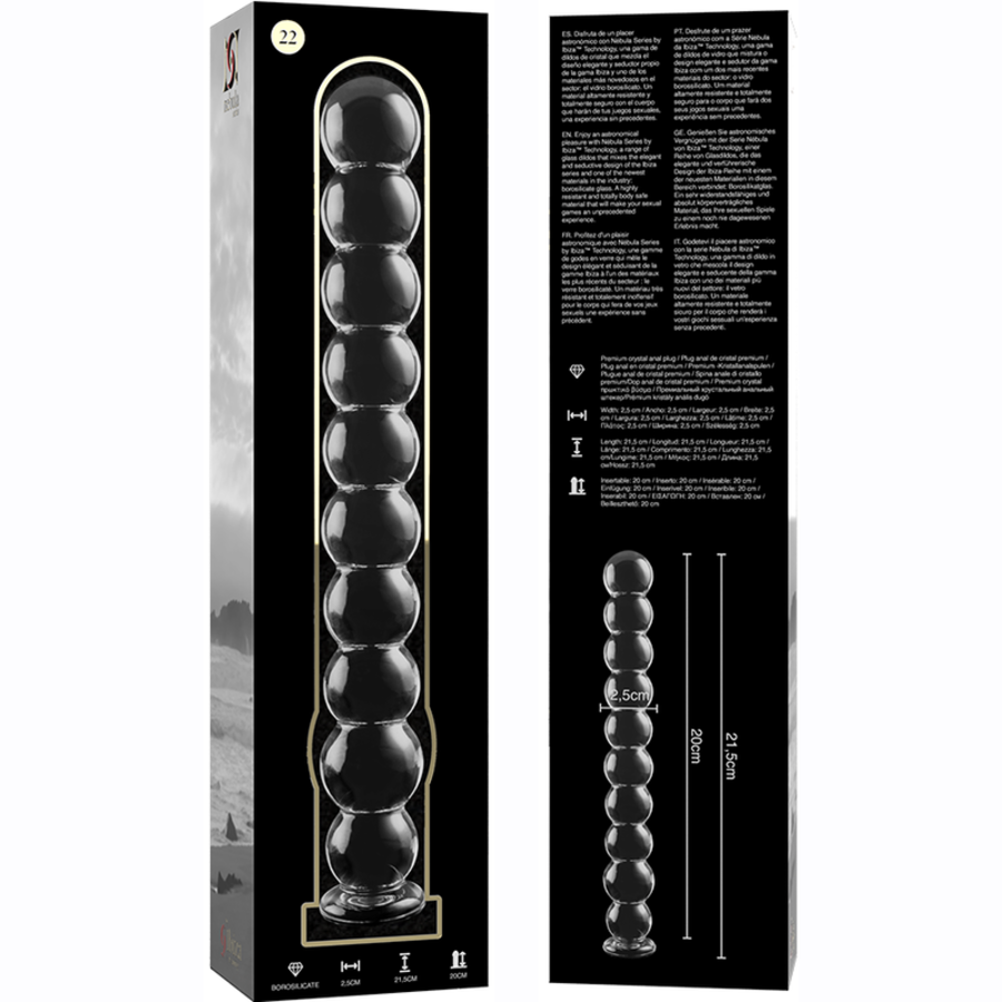 DILDO CRISTAL BOROSILICATO 22 14