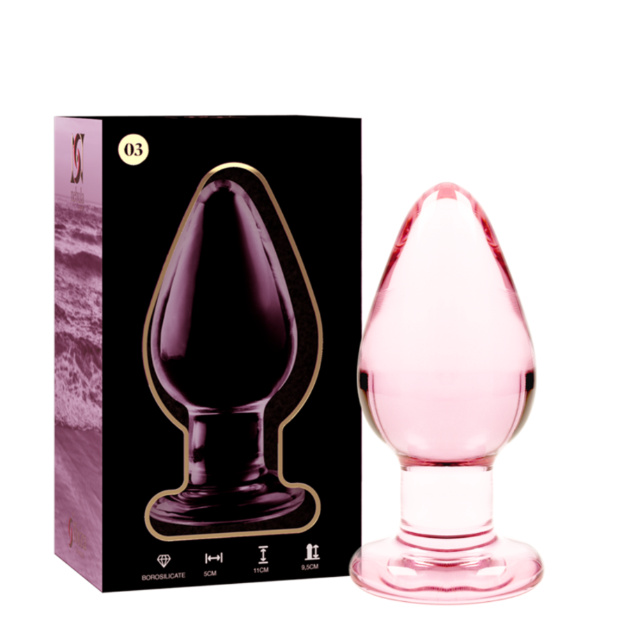 MODELO 3 PLUG CRISTAL BOROSILICATO 11 X 5 CM ROSA