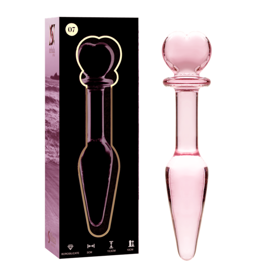 MODELO 7 PLUG CRISTAL BOROSILICATO 13.5 X 3 CM ROSA