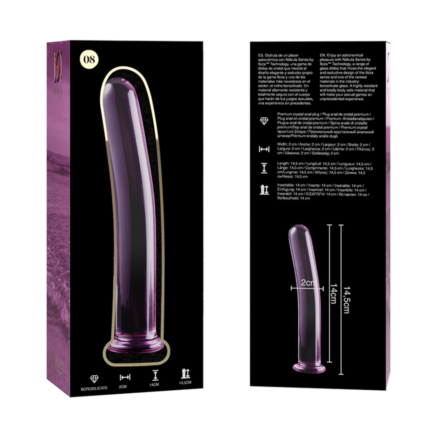 DILDO CRISTAL BOROSILICATO 08 10