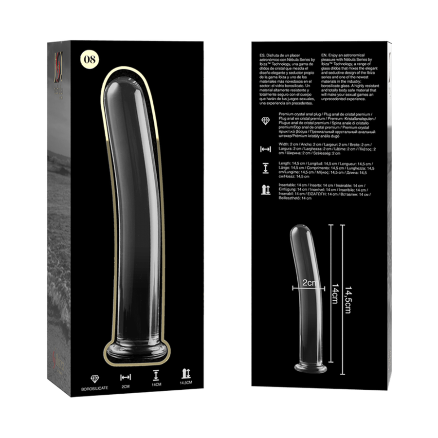 DILDO CRISTAL BOROSILICATO 08 9