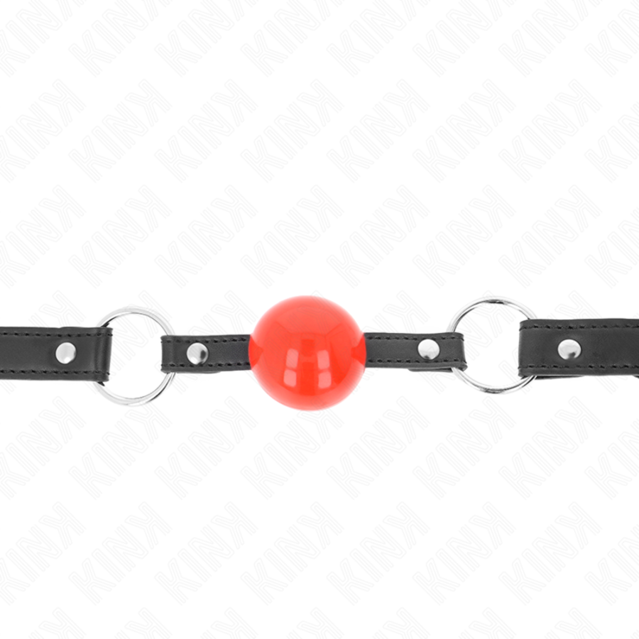 BOLA MORDAÇA 4 CM COM FECHADURA BOLA VERMELHA ALÇA PRETA 60