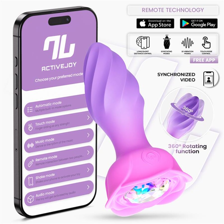 Plug anal con control app, rotación 360º, vibración y más Plug anal con control app, rotación 360º, vibración y más