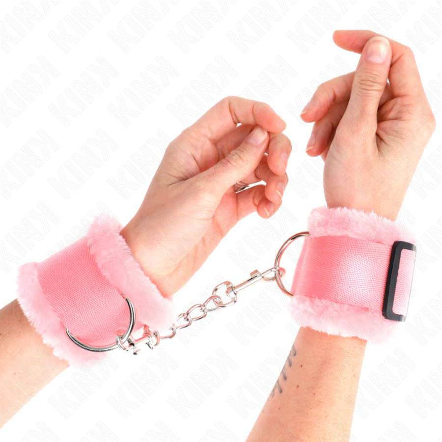 WRISTBANDS LINED PINK ADJUST 4
