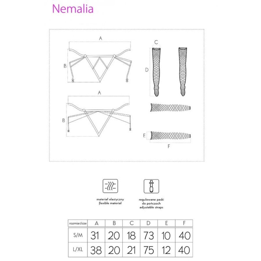 NEMALIA SET REGGISENO + CALZE + 6