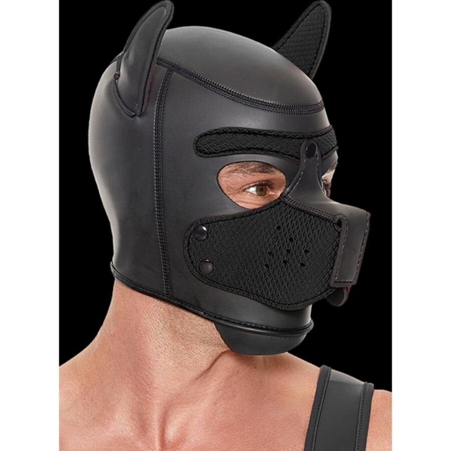 CAPUZ PUPPY HOOD EM NEOPRENE PRETO OUCH!