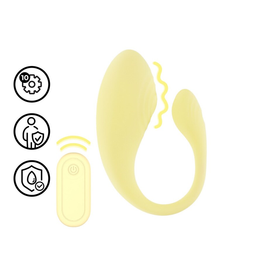 OVO VIBRATÓRIO COM COMANDO G-SPOT VIBE AMARELO LOVELINE OVO VIBRATÓRIO COM COMANDO G-SPOT VIBE AMARELO LOVELINE