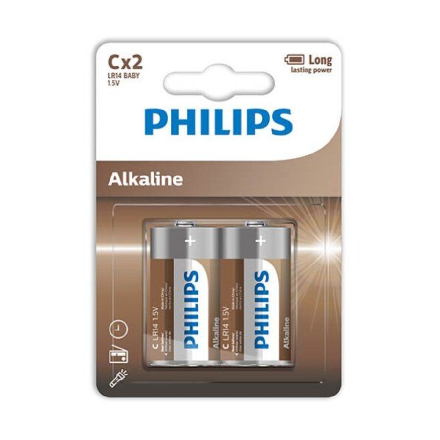 PHILIPS - PILHAS ALCALINAS C LR14 BLISTER*2 PHILIPS - PILHAS ALCALINAS C LR14 BLISTER*2