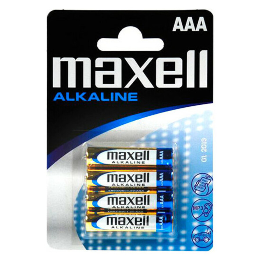 Bateria alcalina maxell lr03 aaa (pacote 4) Bateria alcalina maxell lr03 aaa (pacote 4)