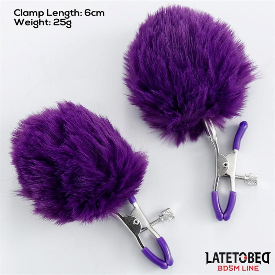 LATETOBED PURPLE POMPOM 5