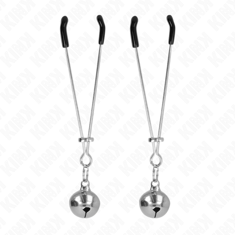 PINZAS PARA PEZONES FINA CON CASCABEL PLATEADO 7 CM PINZAS PARA PEZONES FINA CON CASCABEL PLATEADO 7 CM