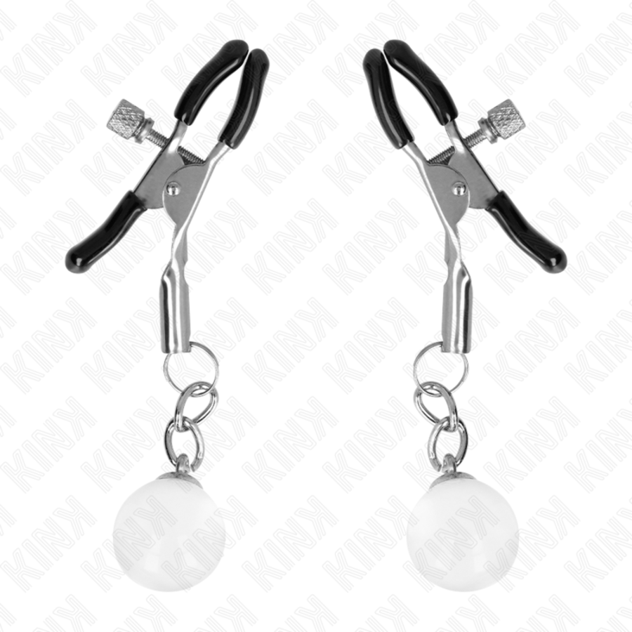 PINZAS PARA PEZONES PLATEADAS CON COLGANTE DE VIDRIO 6 CM nº