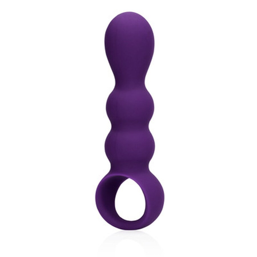 PLUG ANAL COM VIBRAÇÃO EM FORMA DE LÁGRIMAS CLEAR PURPLE LOV