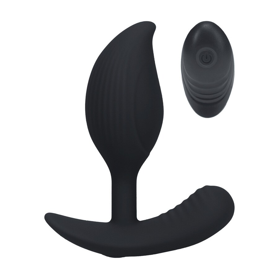 PLUG ANAL DE SILICONE LÍQUIDO COM VIBRAÇÃO E COMANDO REMOTO