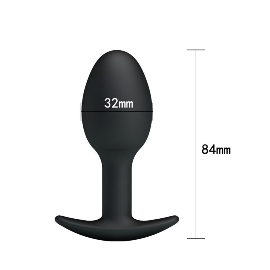 BUTOIR ANAL EN SILICONE NOIR AVEC B 6