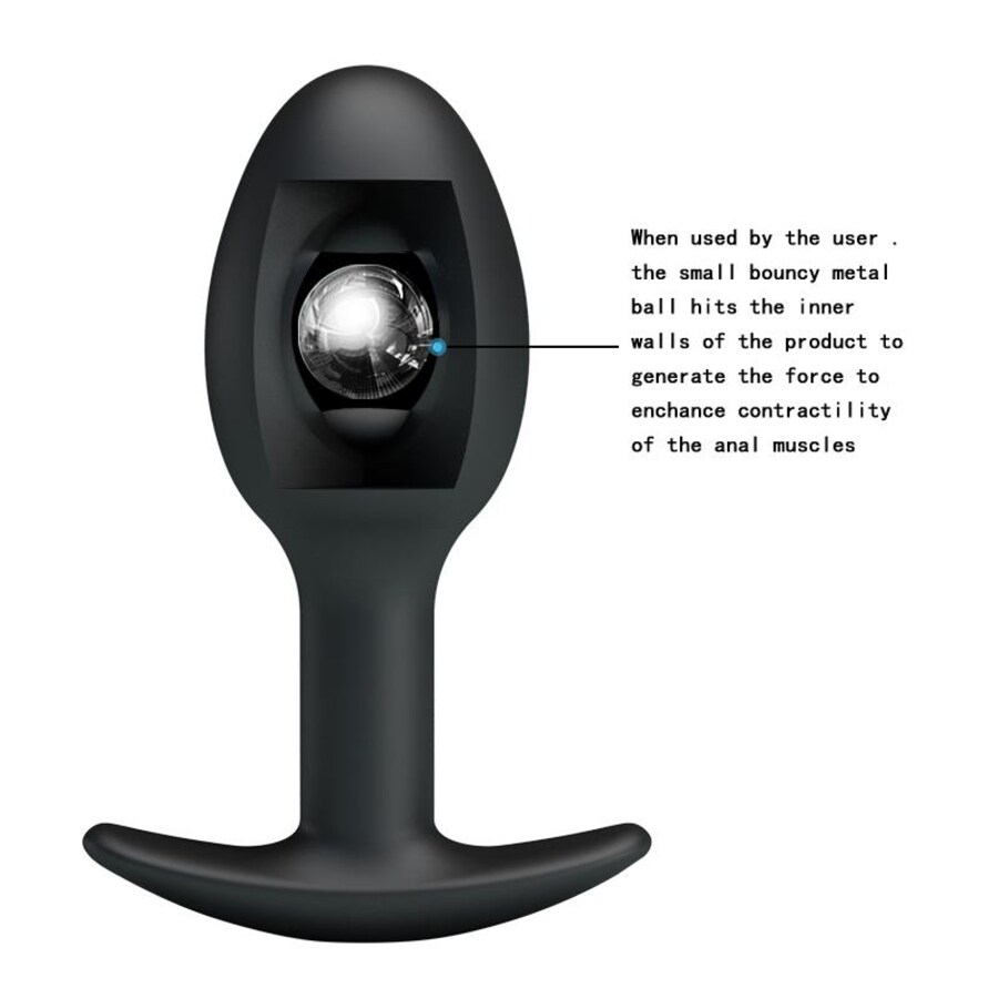 BUTOIR ANAL EN SILICONE NOIR AVEC B 7