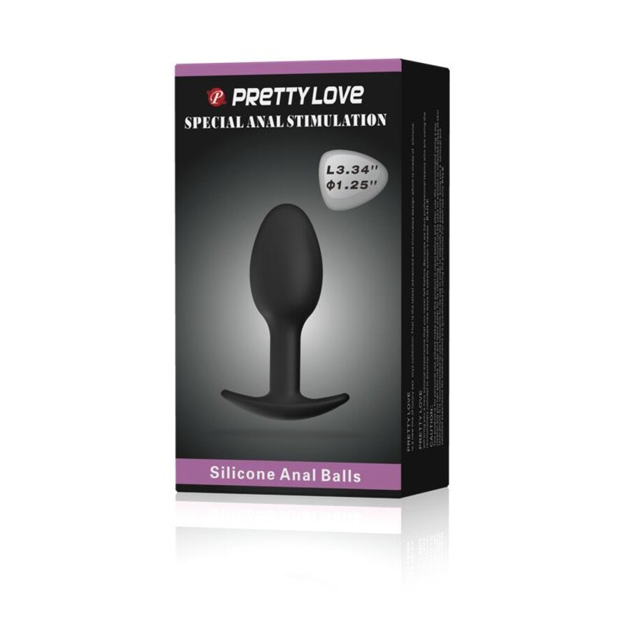 BUTOIR ANAL EN SILICONE NOIR AVEC B 8