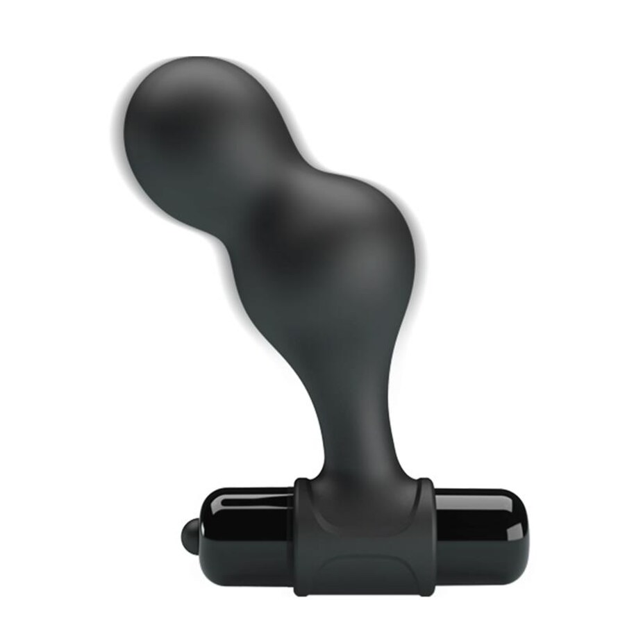 PLUG ANAL VIBRADOR DE SILICONA NEGRO