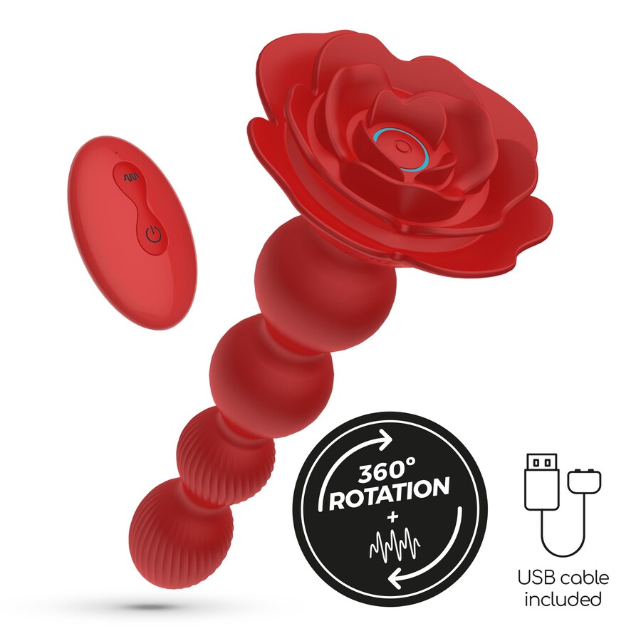 PLUG ANALE ROSALINE CON ROTAZIONE E TELECOMANDO A DISTANZA C