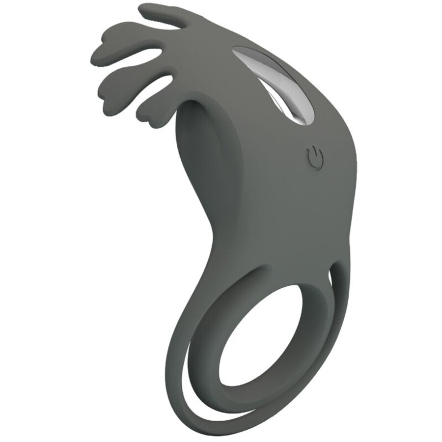 RUBEN DOBLE ANILLO VIBRADOR CON ESTIMULADOR GRIS RUBEN DOBLE ANILLO VIBRADOR CON ESTIMULADOR GRIS