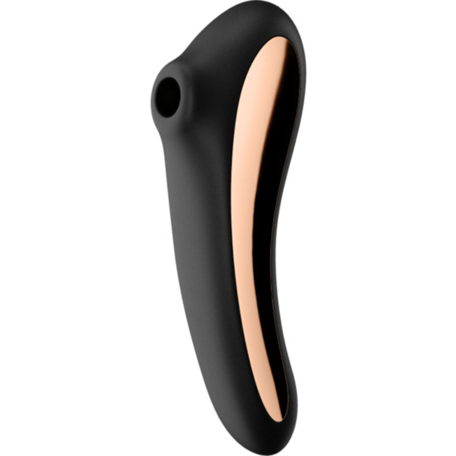Satisfyer dual kiss vibrador air pulse - negro Satisfyer dual kiss vibrador air pulse - negro