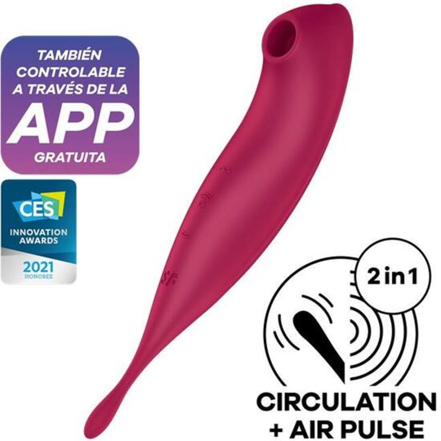 SATISFYER TWIRLING PRO+ SUCCIONADOR Y VARITA VIBRADORA CON A SATISFYER TWIRLING PRO+ SUCCIONADOR Y VARITA VIBRADORA CON A