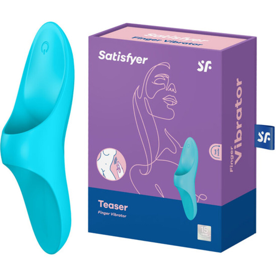 Satisfyer vibrador estimulador de dedo - azul