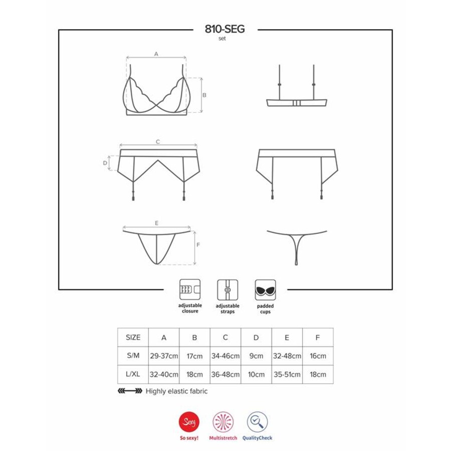 SET DE 3 PIEZAS 810-SEG-1 NEGRO 5