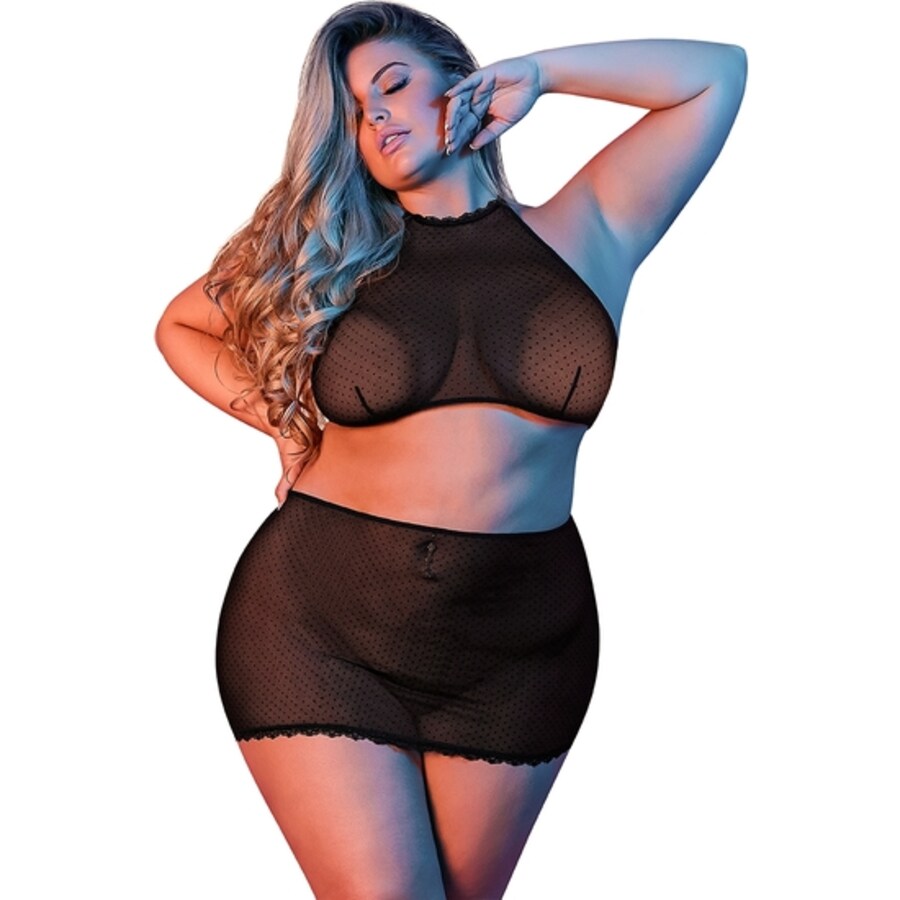 SEXYTIME -SET BLUSA Y MINIFALDA - NEGRO SEXYTIME -SET BLUSA Y MINIFALDA - NEGRO