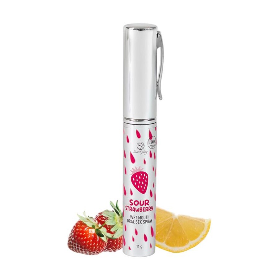 Spray per Sesso Orale Gusto Fragola Acida 11 gr