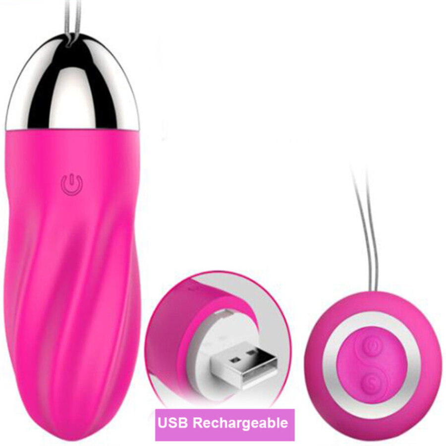 SWEETY HUEVO VIBRADOR ESPIRAL CONTROL REMOTO ROSA