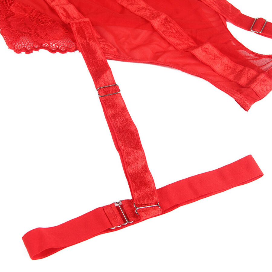 LACE TEDDY RED BODY 7