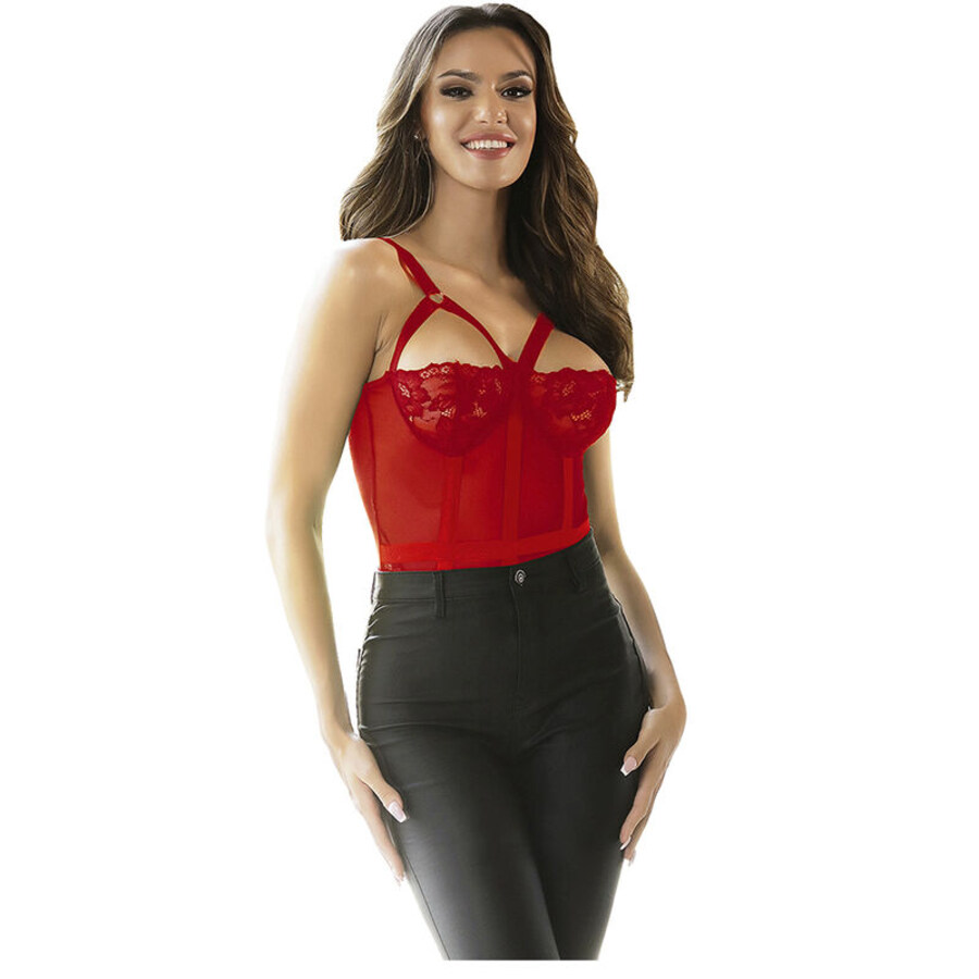 LACE TEDDY RED BODY 3