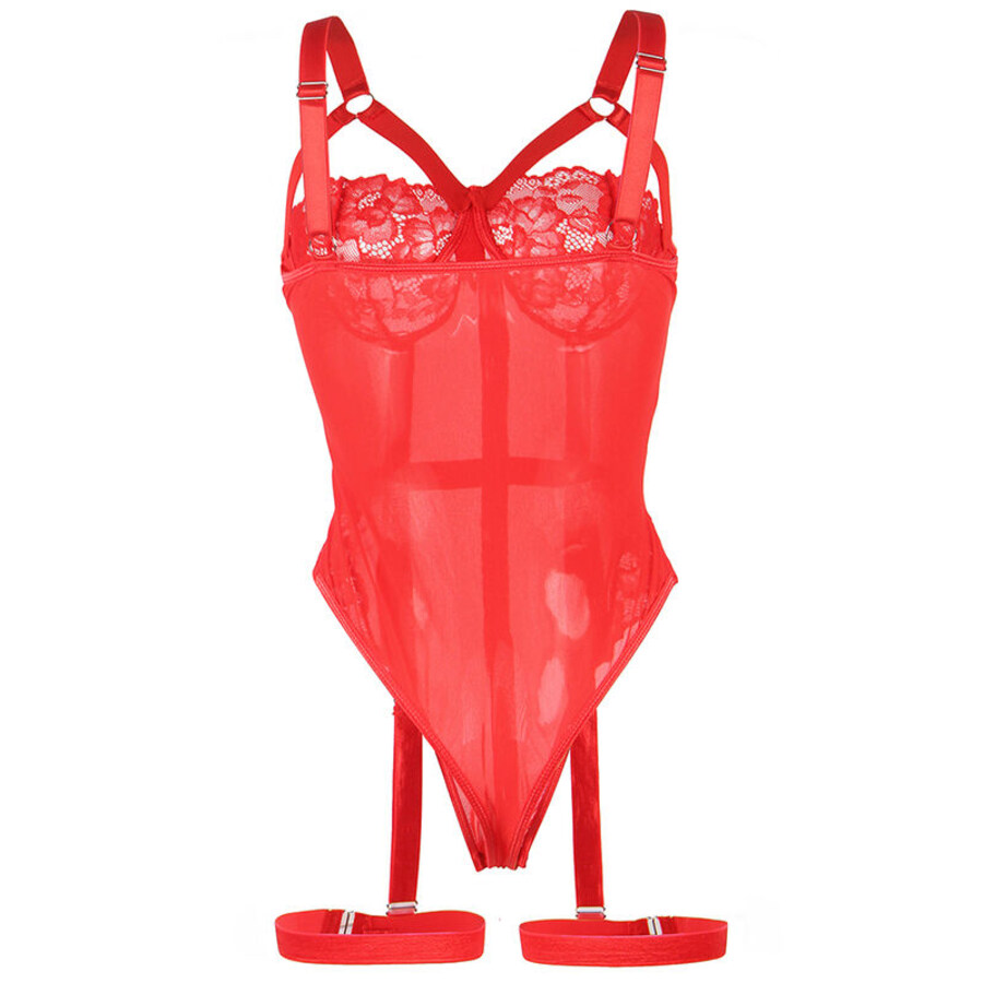 LACE TEDDY RED BODY 4