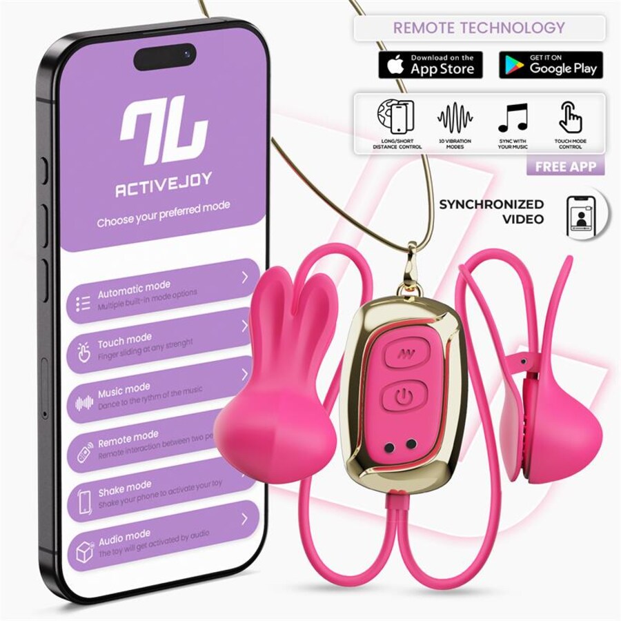 Pinzas para pezones con app, vibraciones y control remoto