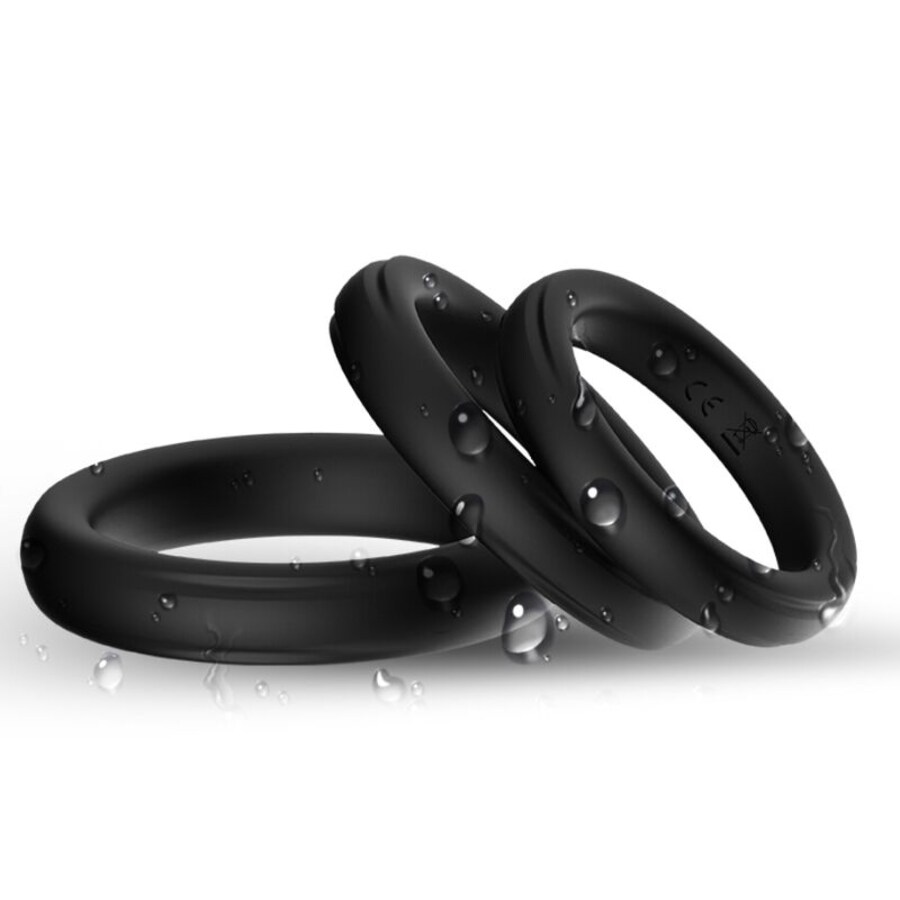 TRIPLE SILICONE RING BLACK 1