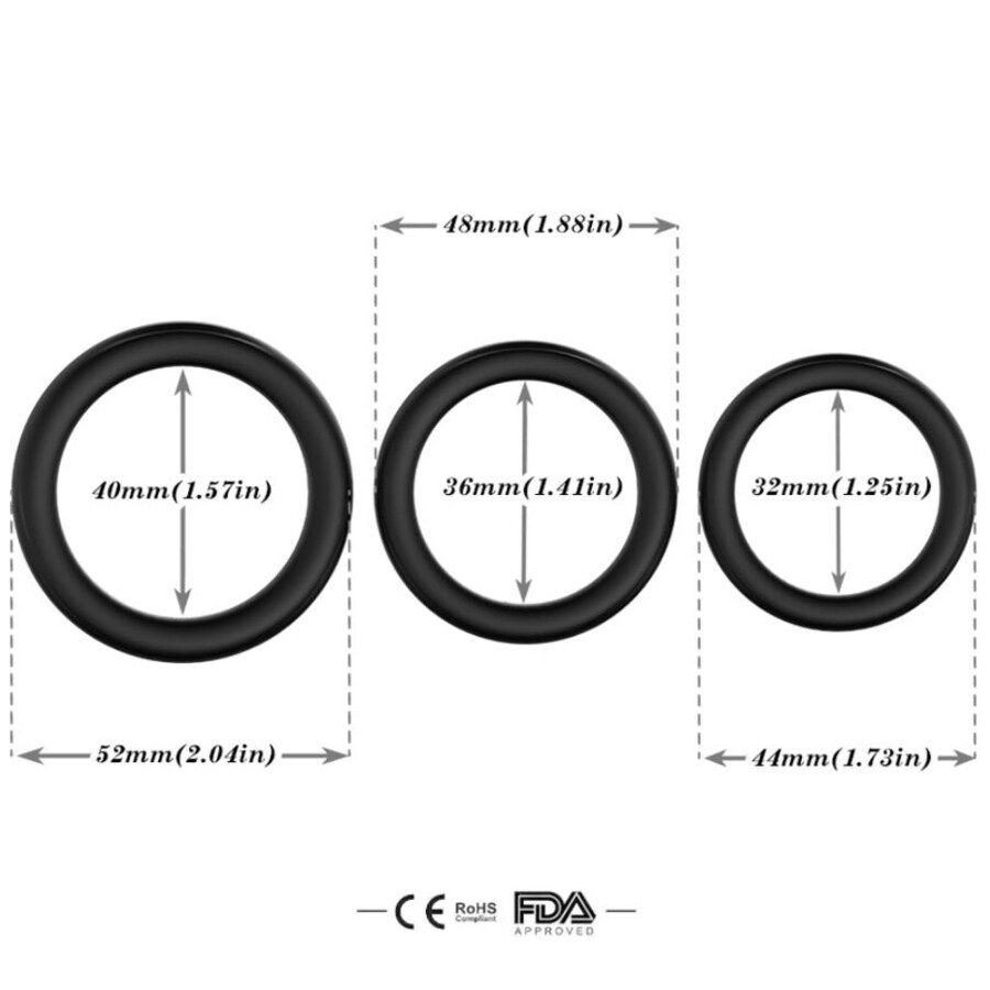 TRIPLE SILICONE RING BLACK 2