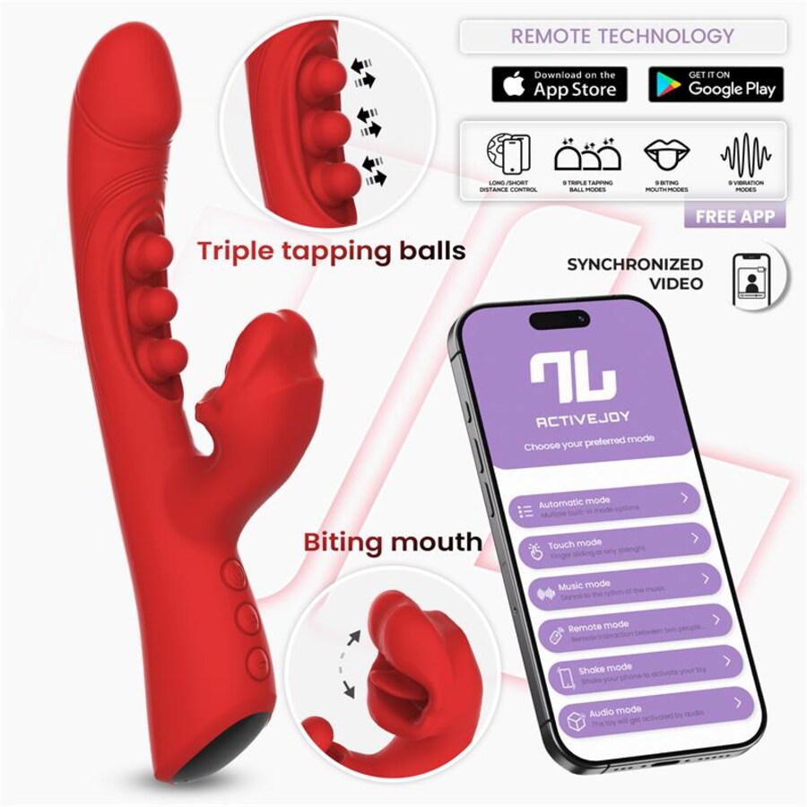 Trixy Vibratore con Funzione Tapping e Biting, Controllabile Trixy Vibratore con Funzione Tapping e Biting, Controllabile