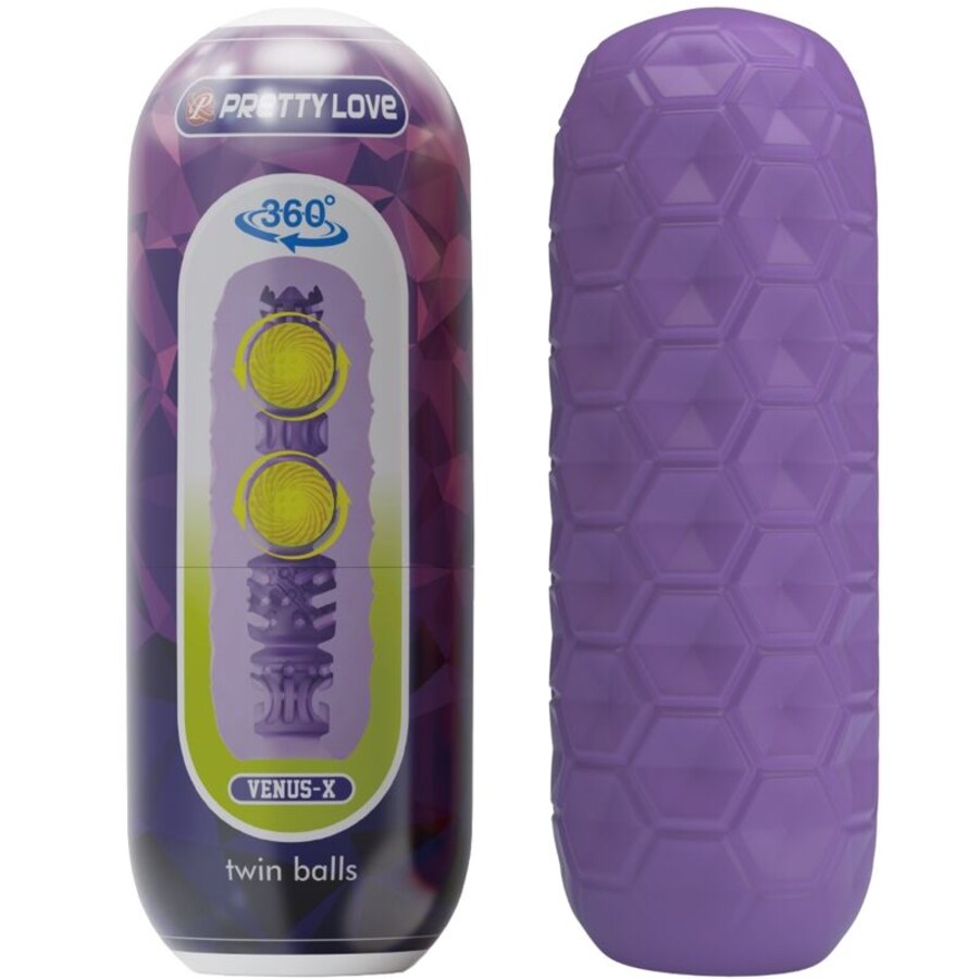 MASTURBADOR MASCULINO TWIN BALLS ROXO MASTURBADOR MASCULINO TWIN BALLS ROXO
