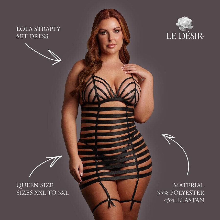 ABITO CON REGGICALZE LOLA STRAPPY TAGLIA QUEEN LE DÉSIR